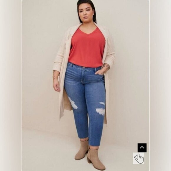 torrid Tops - Torrid Challis Stitch Detail Tank in Baked Apple size 4X NEW NWT